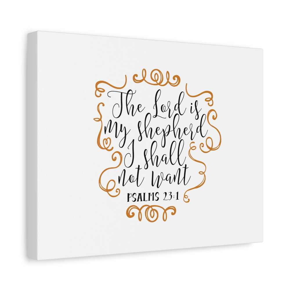 Scripture Canvas My Shepherd Psalms 23:1 Christian Wall Art Bible Verse Print